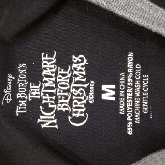 Womens Disney Jack & Sally raglan shirt size M - Picture 3 of 4